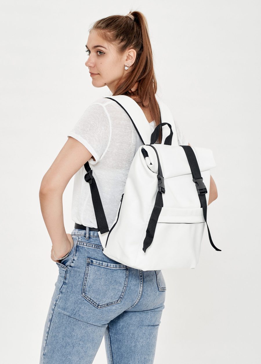 Рюкзак роллтоп жіночий Sambag RollTop Milton білий