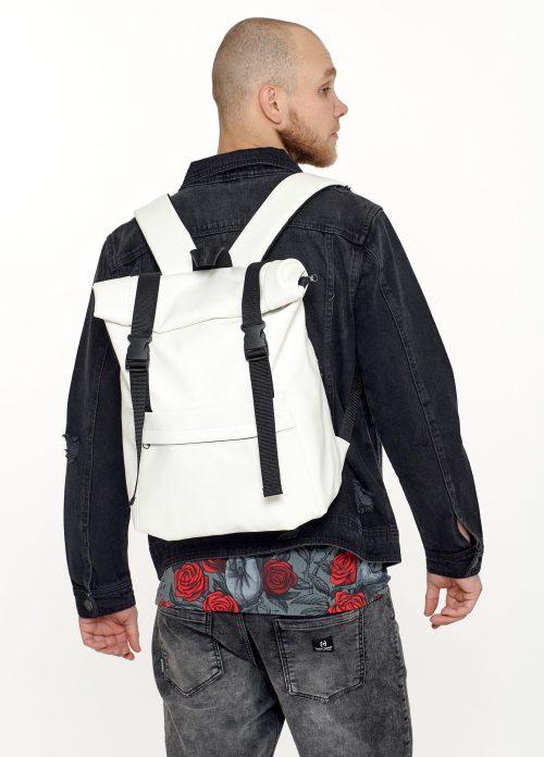 Мужской рюкзак роллтоп Sambag RollTop Milton белый