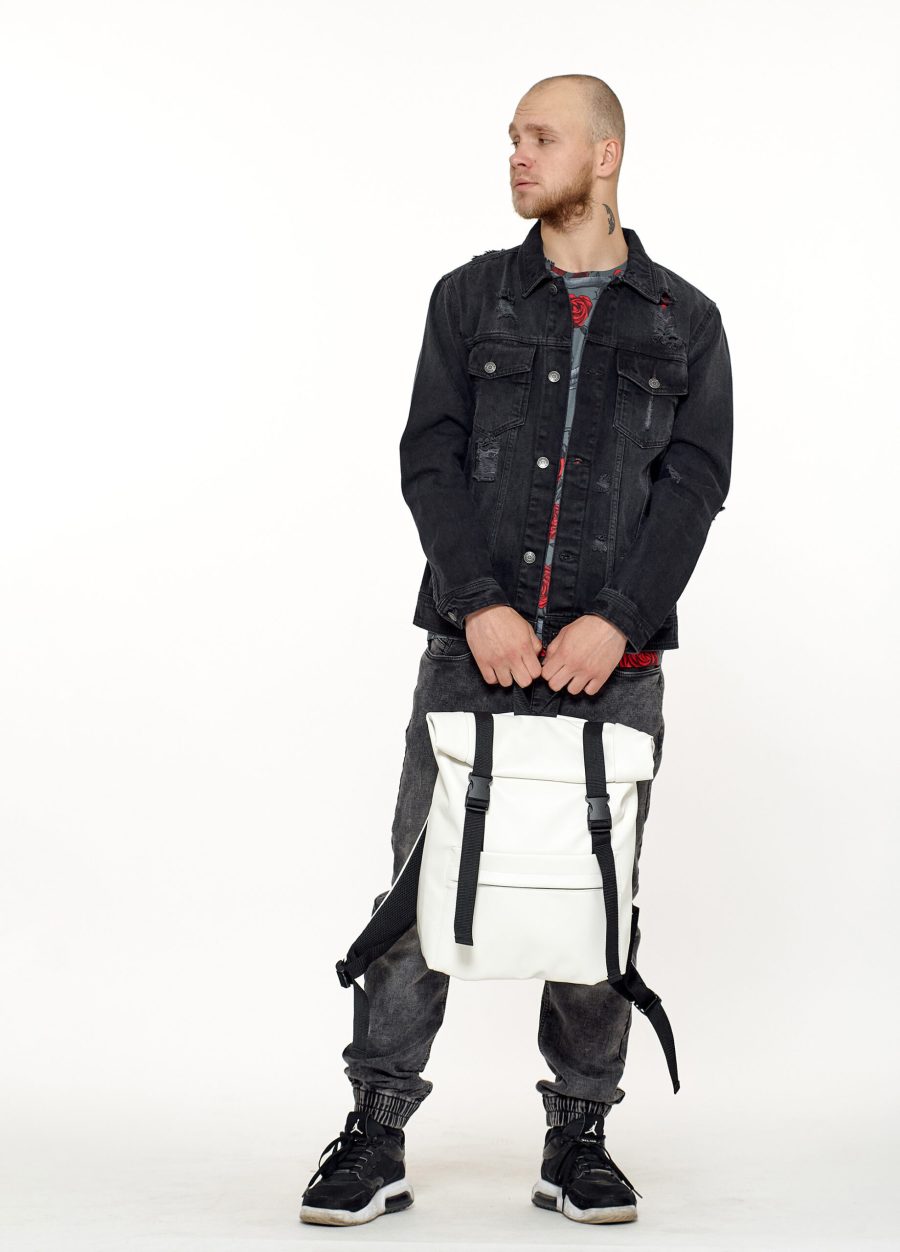 Мужской рюкзак роллтоп Sambag RollTop Milton белый