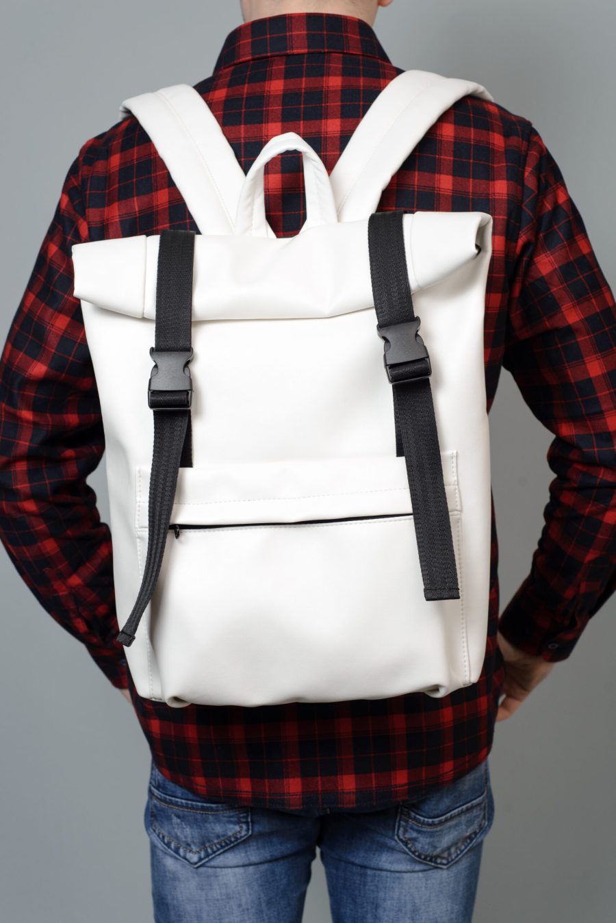 Мужской рюкзак роллтоп Sambag RollTop Milton белый