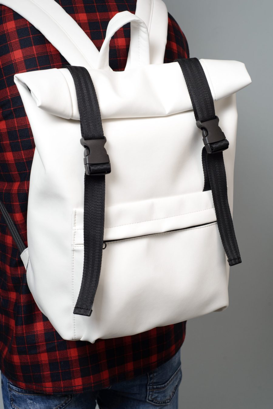 Мужской рюкзак роллтоп Sambag RollTop Milton белый