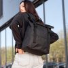 Женский рюкзак роллтоп Sambag RollTop Milton тканевый черный
