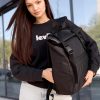 Женский рюкзак роллтоп Sambag RollTop Milton тканевый черный