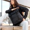 Женский рюкзак роллтоп Sambag RollTop Milton тканевый черный