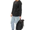 Рюкзак чоловічий Sambag RollTop Milton чорний тканинний
