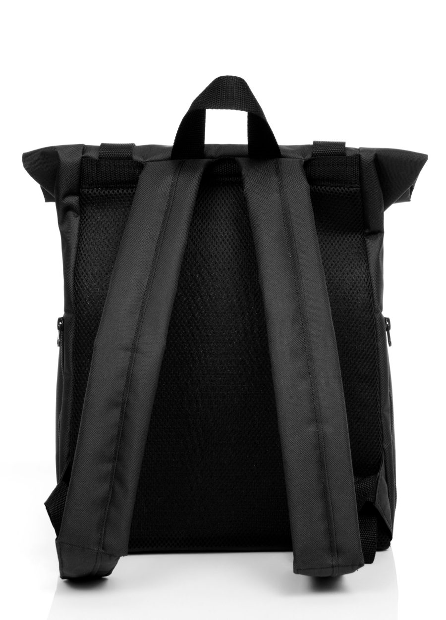 Женский рюкзак роллтоп Sambag RollTop Milton тканевый черный