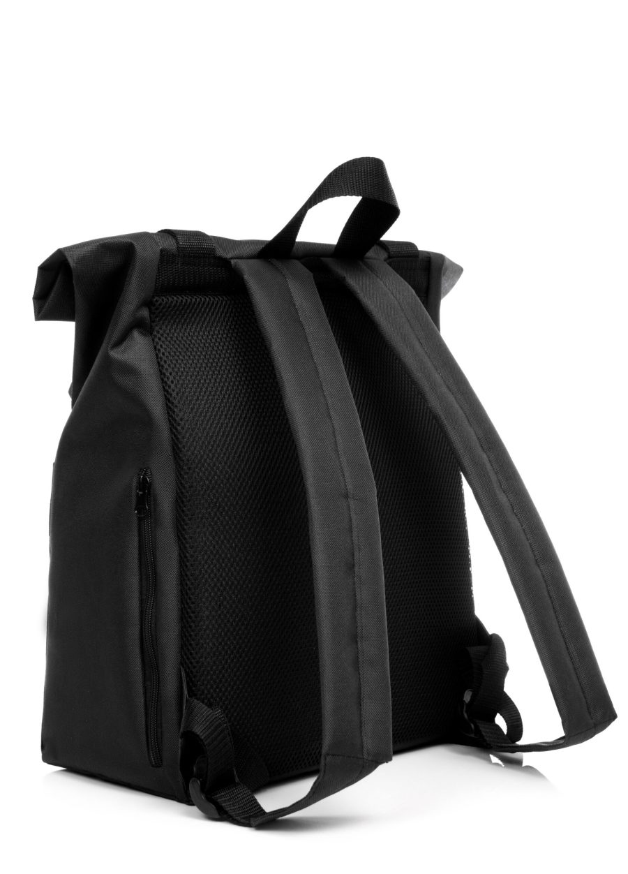 Женский рюкзак роллтоп Sambag RollTop Milton тканевый черный