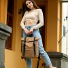 Рюкзак роллтоп жіночий Sambag RollTop Milton коричневий тканинний