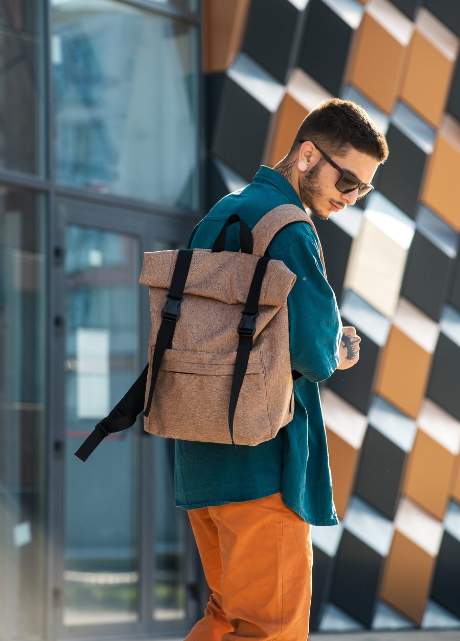 Мужской рюкзак роллтоп Sambag RollTop Milton коричневый