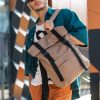 Мужской рюкзак роллтоп Sambag RollTop Milton коричневый