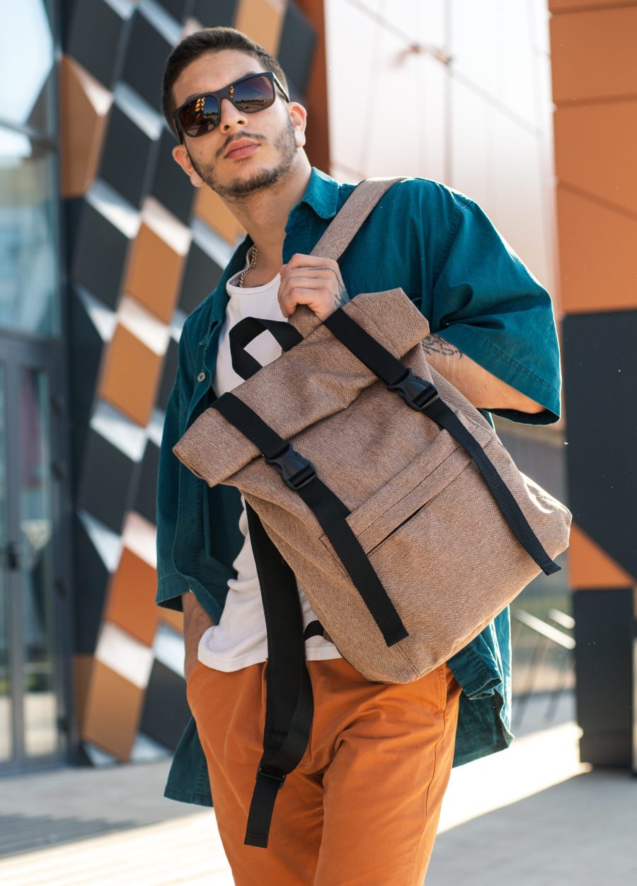 Мужской рюкзак роллтоп Sambag RollTop Milton коричневый