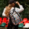 Женский рюкзак RollTop Milton черный с принтом