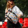 Женский рюкзак RollTop Milton черный с принтом