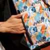 Женский рюкзак RollTop Milton черный с принтом