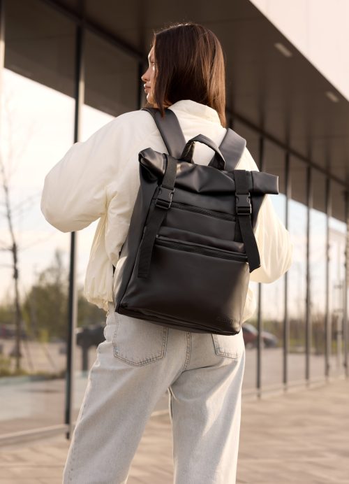 Женский рюкзак для ноутбука Sambag RollTop черный