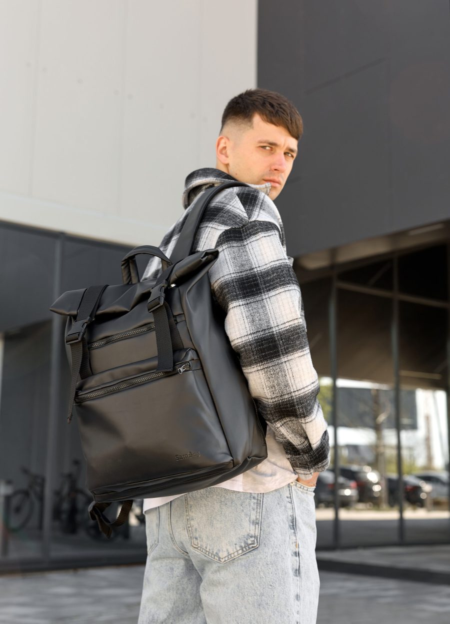 Мужской рюкзак роллтоп Sambag RollTop Zard черный