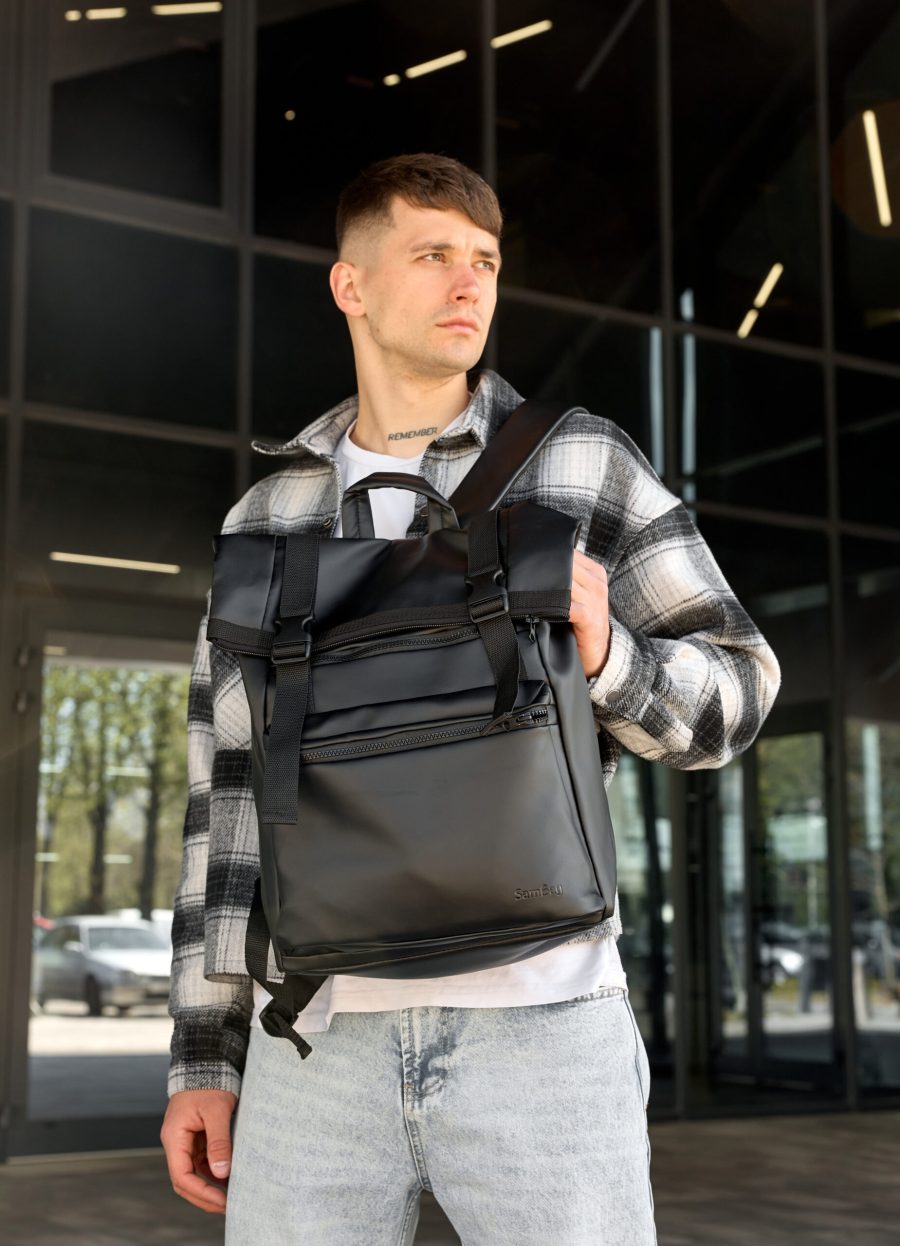 Мужской рюкзак роллтоп Sambag RollTop Zard черный