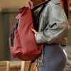 Рюкзак роллтоп жіночий для ноутбуку Sambag RollTop LTT бордо
