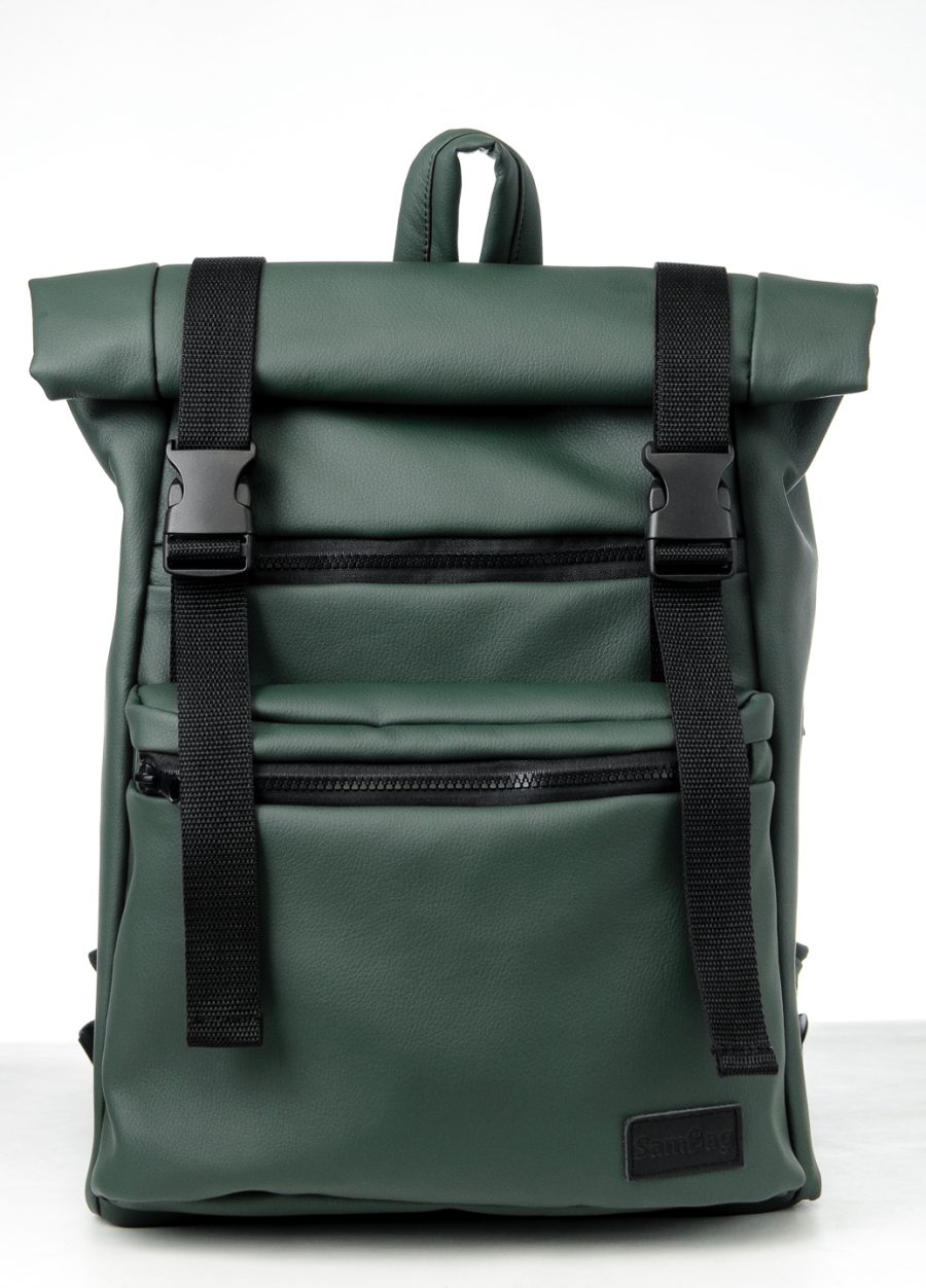 Рюкзак жіночий для ноутбука Sambag RollTop LTT зелений