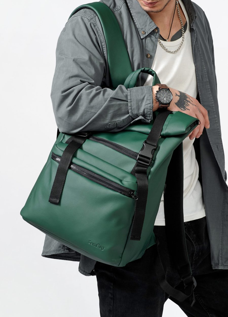 Мужской рюкзак роллтоп Sambag RollTop Zard зеленый
