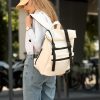 Рюкзак роллтоп жіночий для ноутбука Sambag RollTop LTT білий