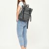Женский рюкзак роллтоп для ноутбука Sambag RollTop LTT графитовый
