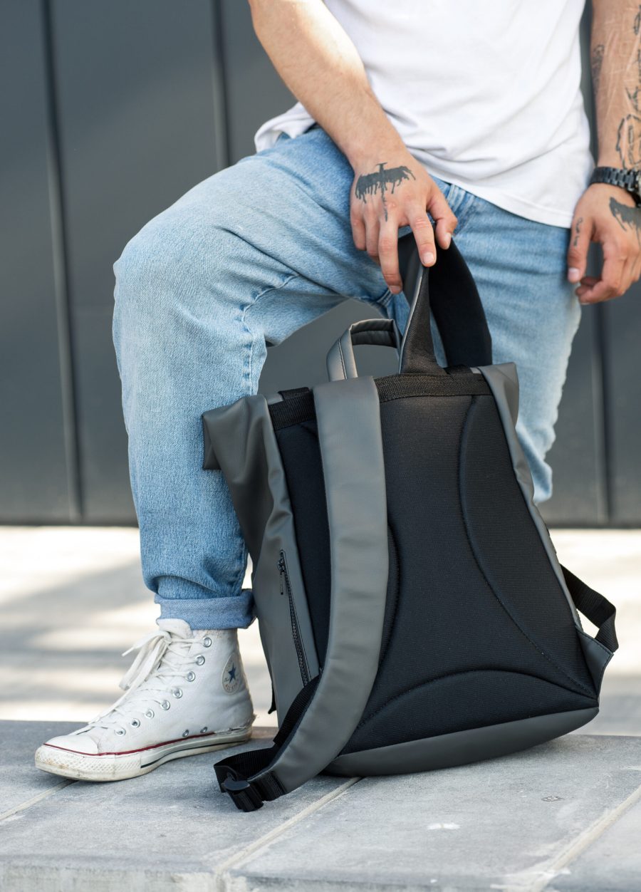 Мужской рюкзак роллтоп Sambag RollTop Zard графитовый