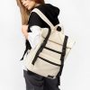 Женский рюкзак для ноутбука Sambag RollTop LTT молочный