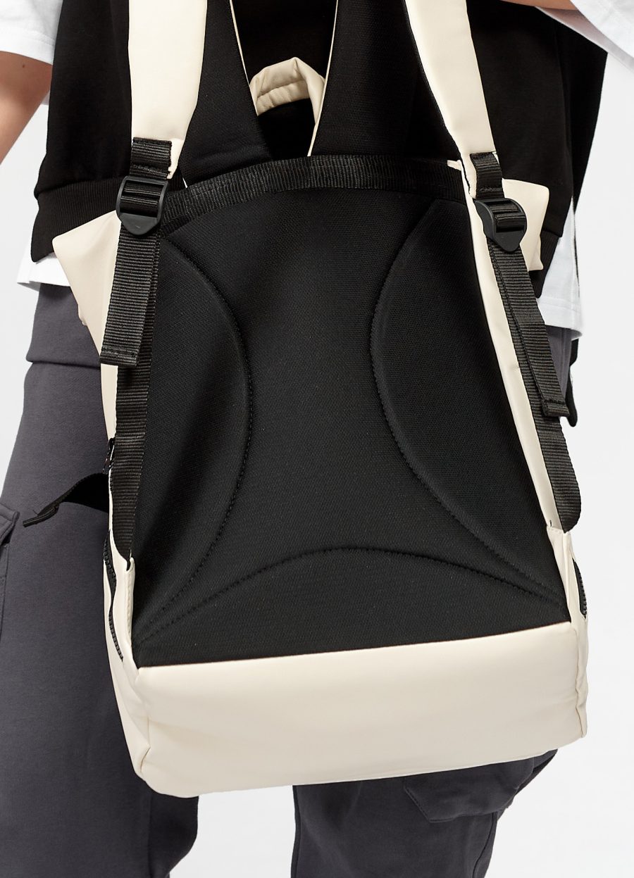 Женский рюкзак для ноутбука Sambag RollTop LTT молочный
