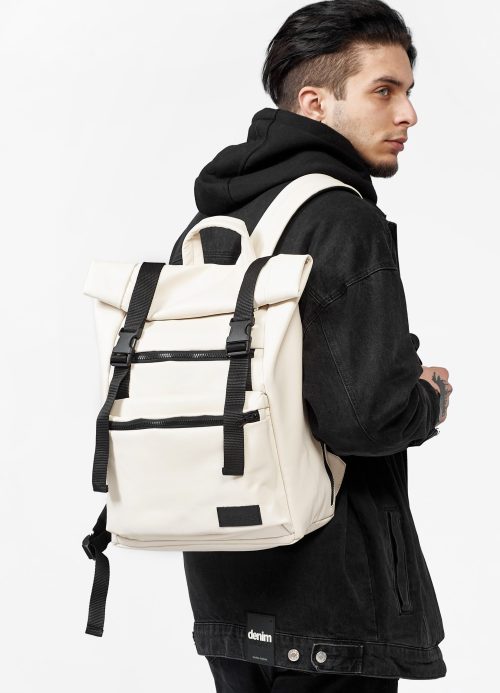Мужской рюкзак Sambag RollTop Zard молочный