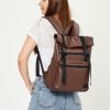 Женский рюкзак для ноутбука Sambag RollTop LTT шоколадный