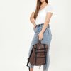 Женский рюкзак для ноутбука Sambag RollTop LTT шоколадный