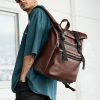 Рюкзак чоловічий роллтоп Sambag RollTop Zard шоколадний