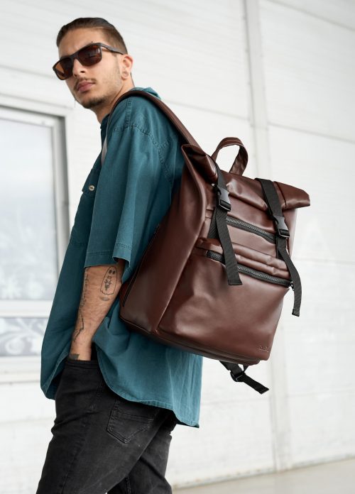 Мужской рюкзак роллтоп Sambag RollTop Zard шоколадный