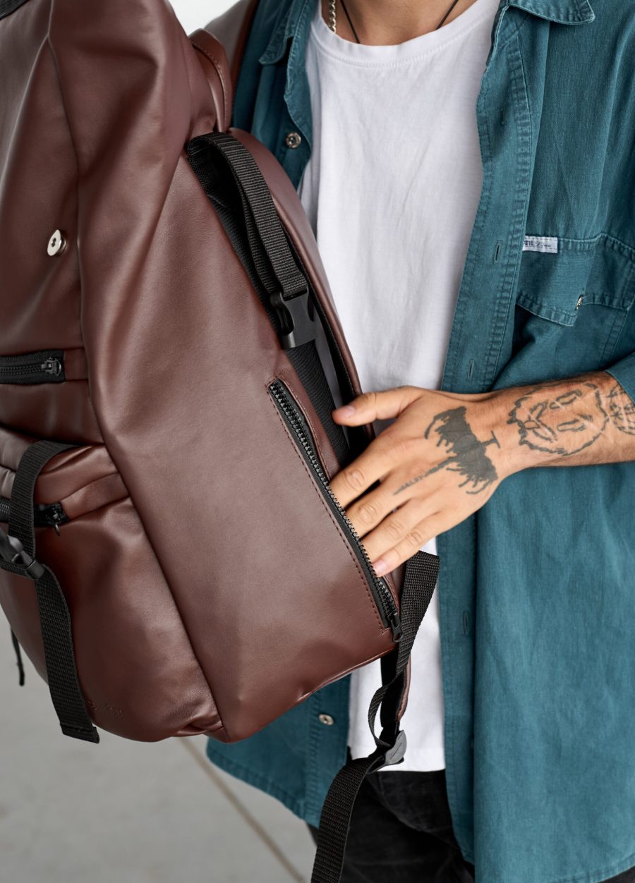 Рюкзак чоловічий роллтоп Sambag RollTop Zard шоколадний