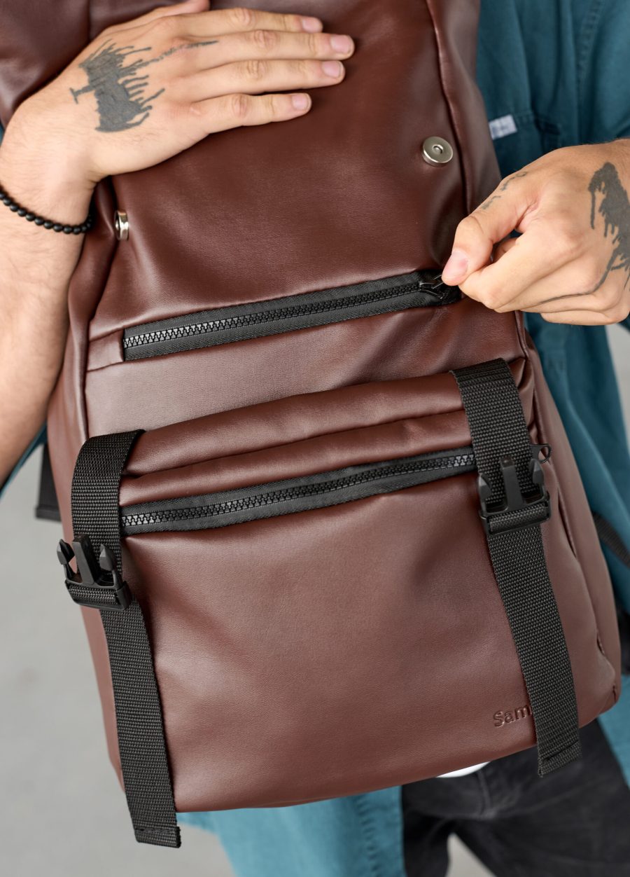 Рюкзак чоловічий роллтоп Sambag RollTop Zard шоколадний