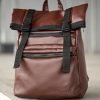 Женский рюкзак для ноутбука Sambag RollTop LTT шоколадный