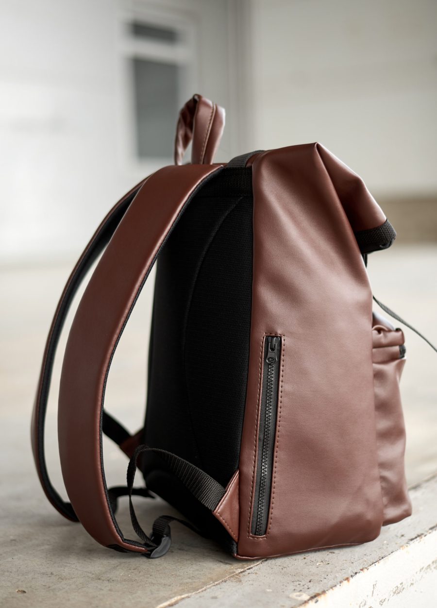 Женский рюкзак для ноутбука Sambag RollTop LTT шоколадный