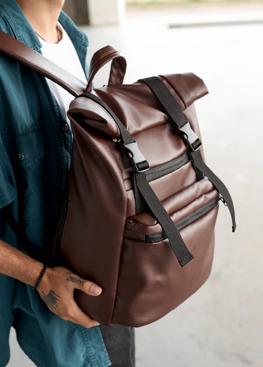 Рюкзак чоловічий роллтоп Sambag RollTop Zard шоколадний