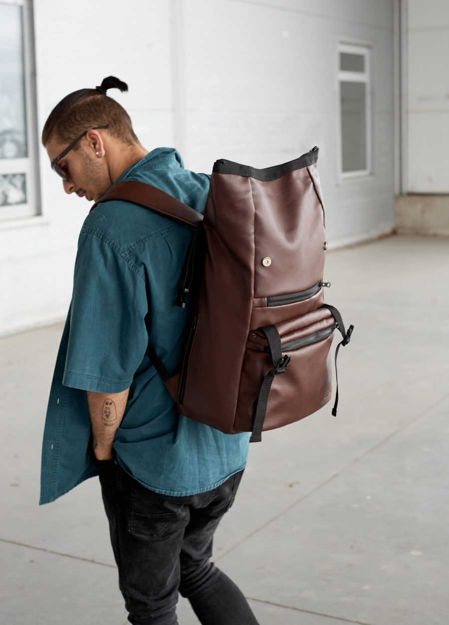 Рюкзак чоловічий роллтоп Sambag RollTop Zard шоколадний
