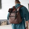 Рюкзак чоловічий роллтоп Sambag RollTop Zard шоколадний