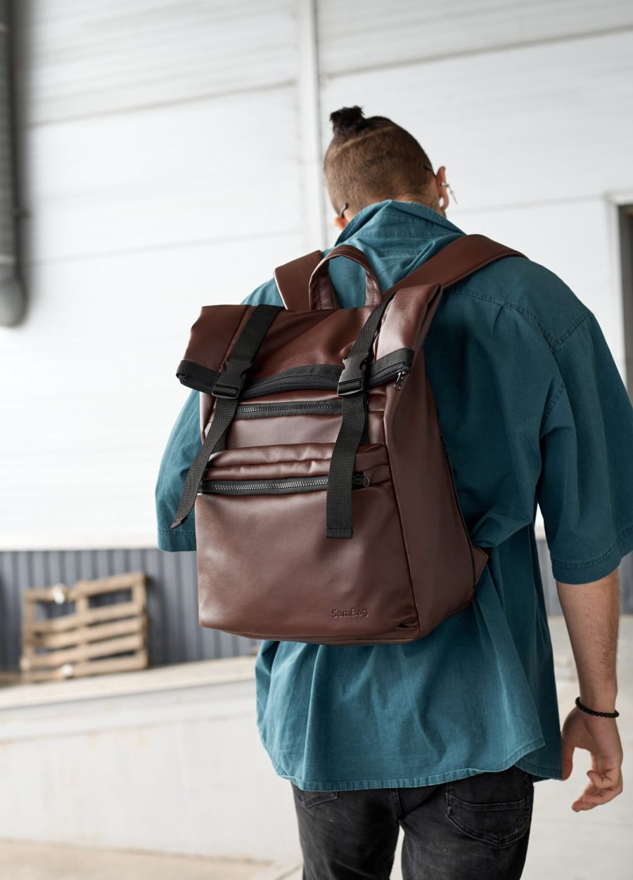 Рюкзак чоловічий роллтоп Sambag RollTop Zard шоколадний