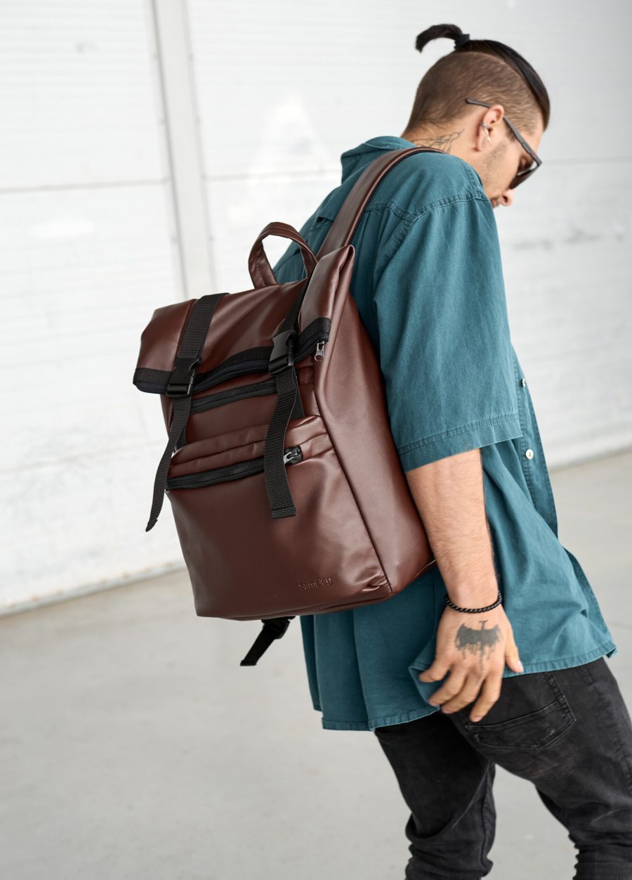 Рюкзак чоловічий роллтоп Sambag RollTop Zard шоколадний