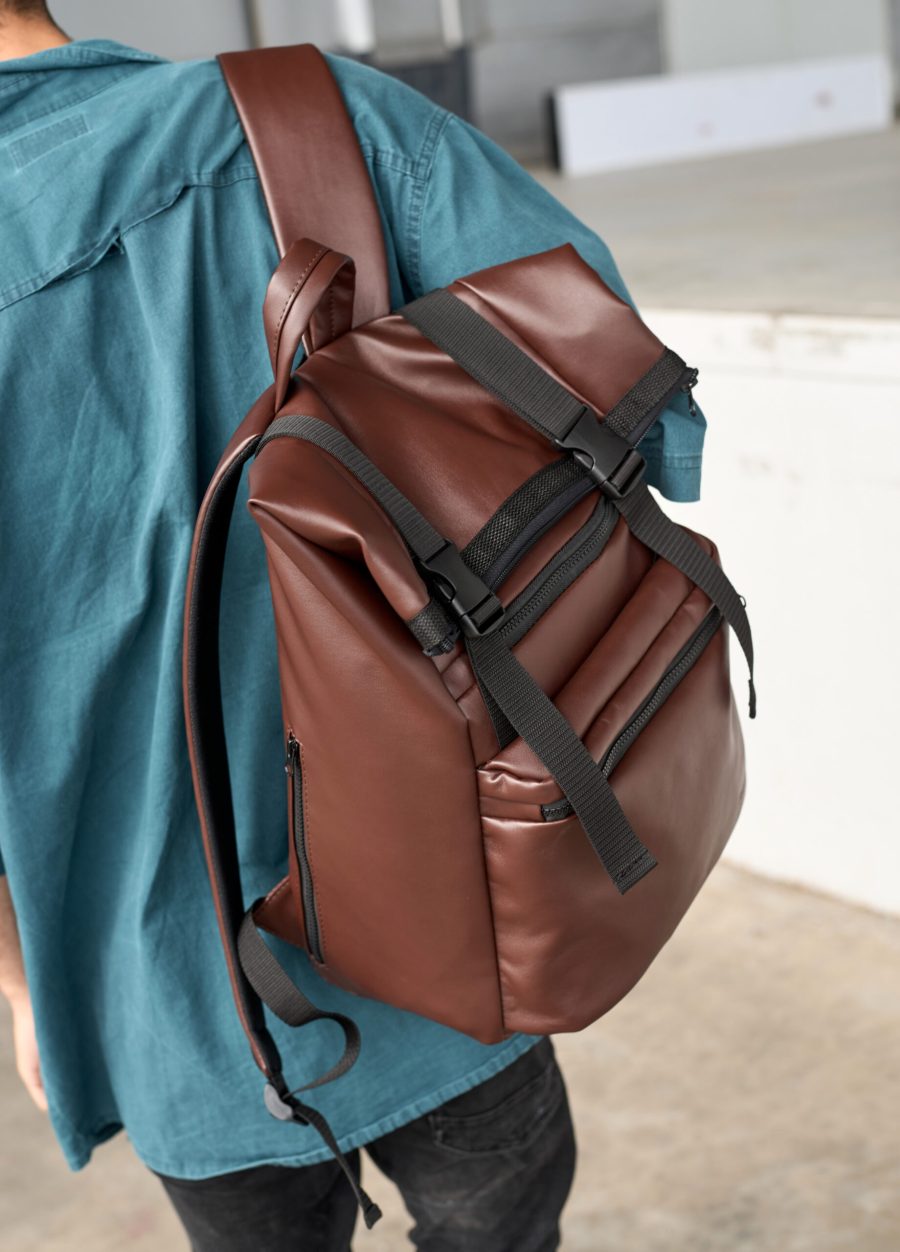 Рюкзак чоловічий роллтоп Sambag RollTop Zard шоколадний