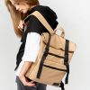 Женский рюкзак для ноутбука Roll Top LTT бежевый
