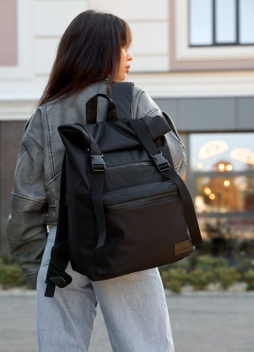Женский рюкзак роллтоп Sambag Roll Top черный