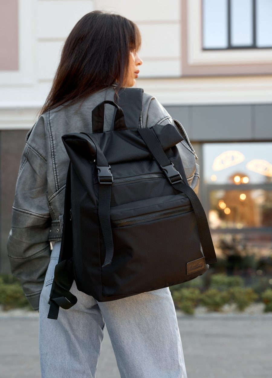 Рюкзак роллтоп жіночий Sambag Roll Top чорний