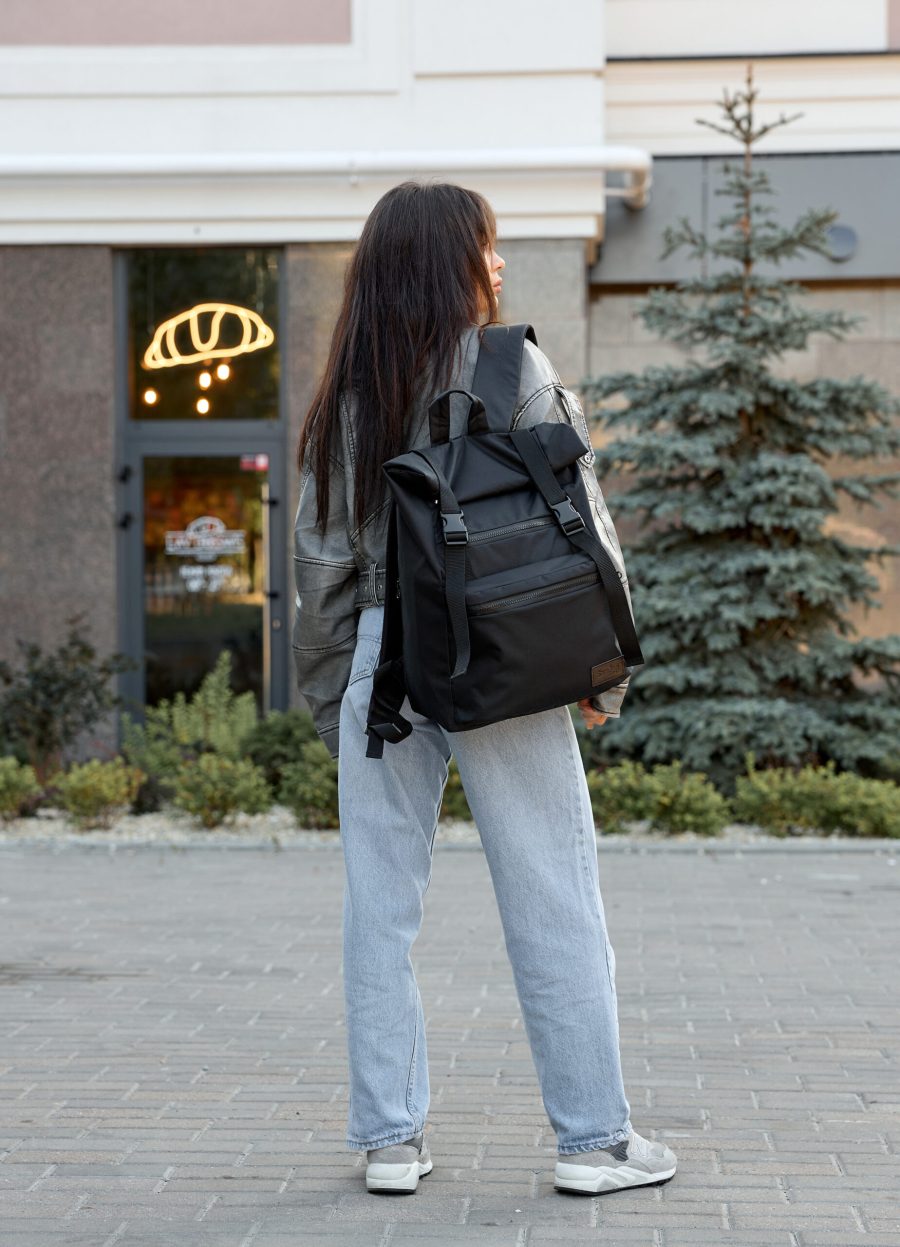 Рюкзак роллтоп жіночий Sambag Roll Top чорний