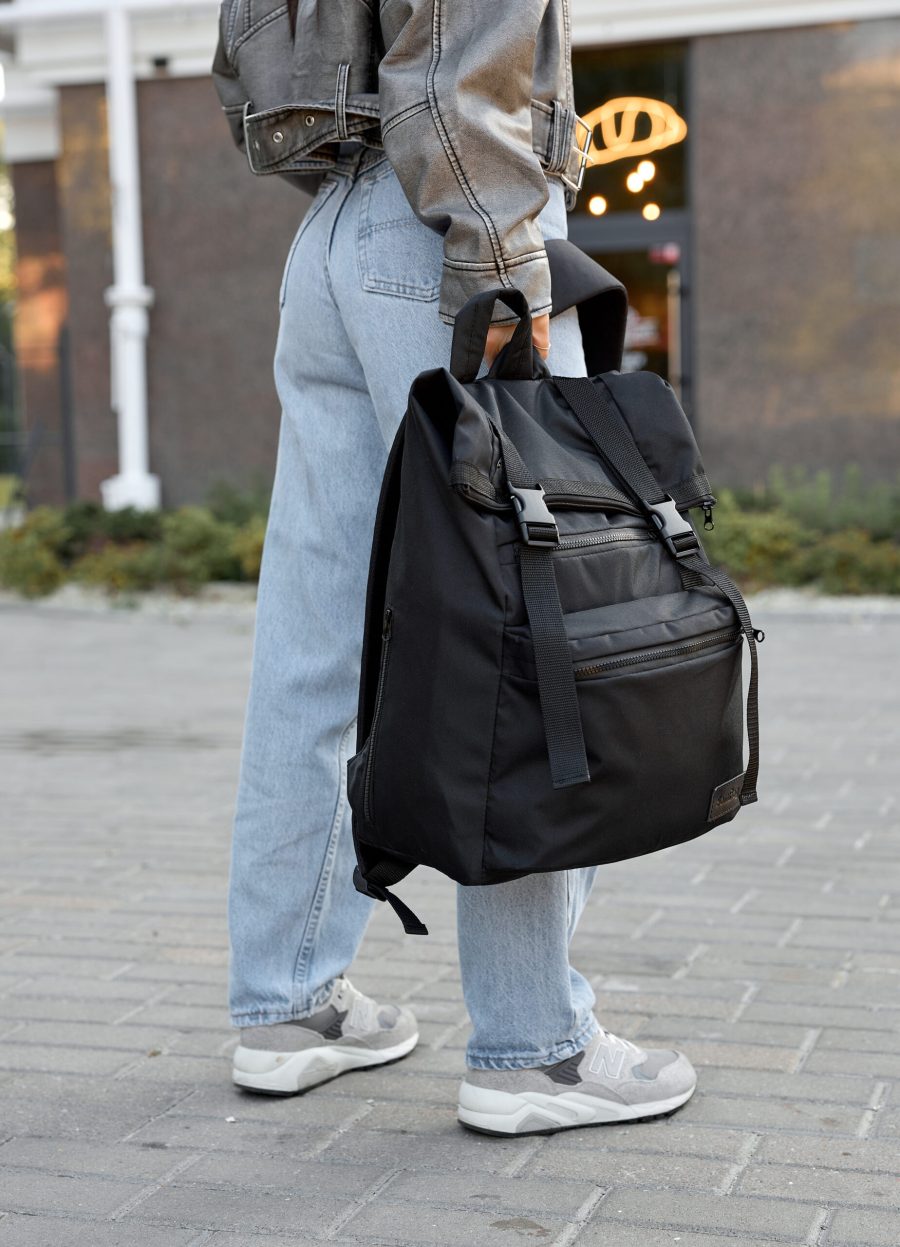 Рюкзак роллтоп жіночий Sambag Roll Top чорний