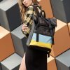 Рюкзак роллтоп жіночий Sambag RollTop LTH чорний з прапором України